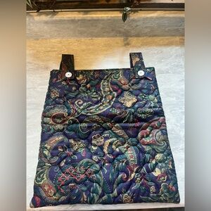 Stroller or Walker Handmade Quilted Craft Floral Tapestry Bag